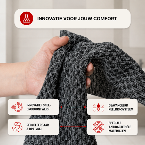 SilkTouch™ - Antibacterieel Peeling Douchedoekje